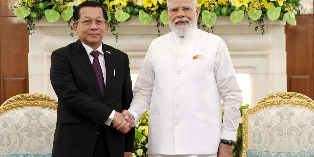 img of Decoding Min Aung Hlaing's India Visit: A Pragmatic Slap in the Face of Western Hypocrisy