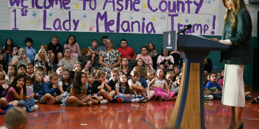 img of Melania Trump's AI Classroom Visit: A Symbolic Gesture in a Vacuum of Leadership